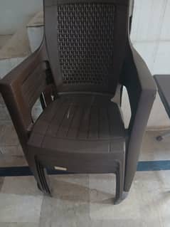Chocolate color table chairs