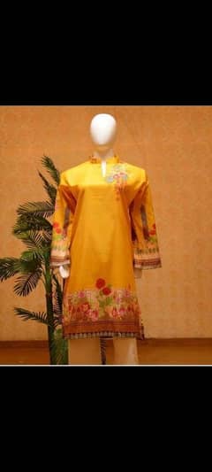 1 pc woman's unstitched lawn printed shirt