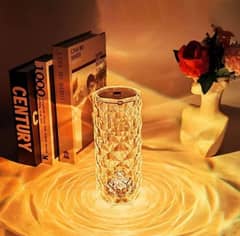 "16-Color Crystal Table Lamp – Touch & Remote Controlled!"