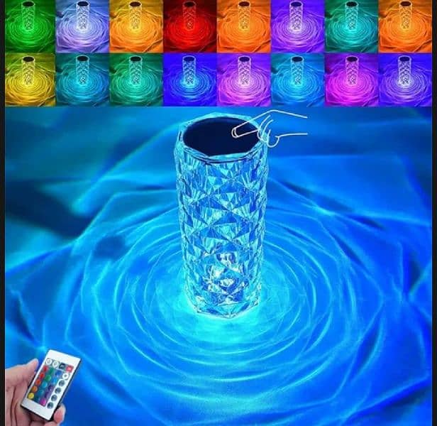 "16-Color Crystal Table Lamp – Touch & Remote Controlled!" 3