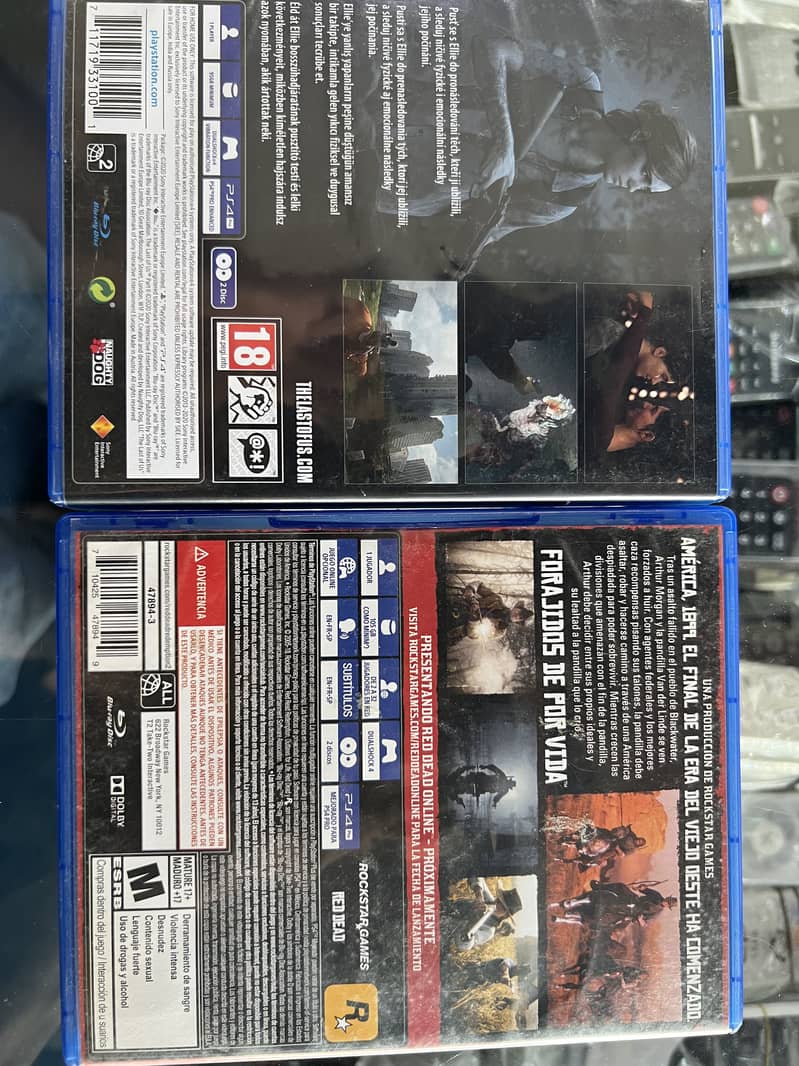 RDR 2 and Last of us 2 PS4 read description 1