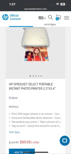 Hp Sprocket Plus