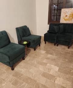 10 seater Sofa set in velvet