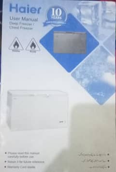 haeir deep freezer with more than 8 year warranty