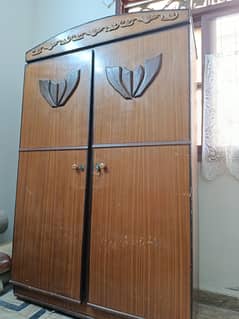 Wooden Cupboard with Carved Design – Durable & Spacious
