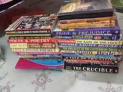 many English literature books and notes in good condition