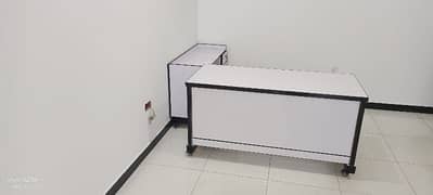 Office table and side cabinet