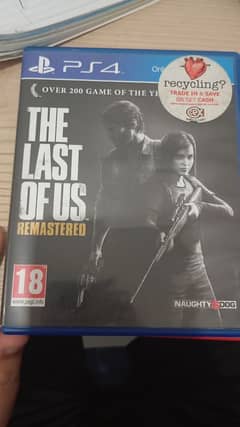 The last of us 1 remastered PS4 DISC