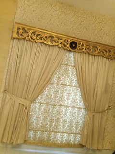 2 set of curtains with blinders