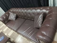 neat and clean leather sofas