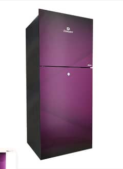 Dawlance glass door medium refrigerator burgendy color factory packed