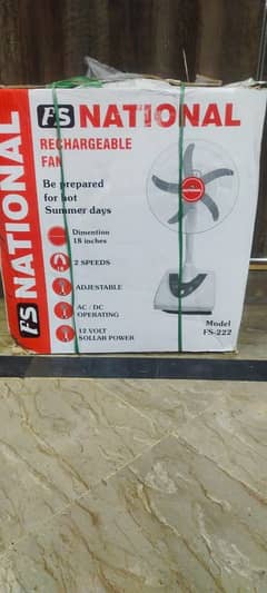 NATIONAL RECHARGEABLE FAN