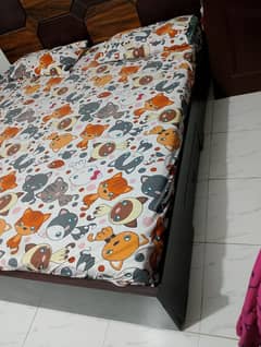bed and dressing