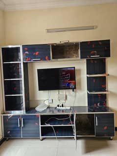 TV console and shelves