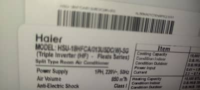 Haire 1.5 ton Dc inverter new pin pack