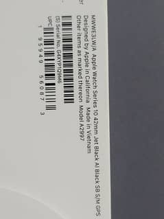 Apple Watch series 10 42mm Jet Black