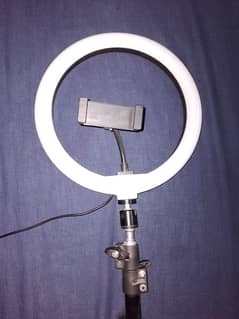 large ring light with mobile holder