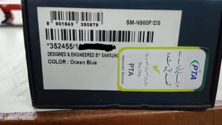 Samsung Note 9 Dual Sim PTA Official Approved mint Condition with Box