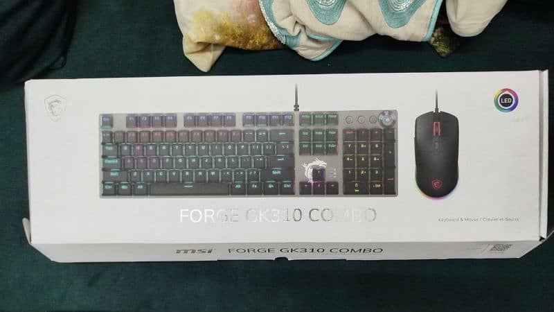 MSI GK310 COMBO KEYBOARD+MOUSE RGB BARELY USED A* CONDITION 0