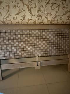 Complete walnut color bed set for sale