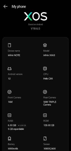 Infinix Note 12 – 6/128GB White (Fingerprint Not Working)