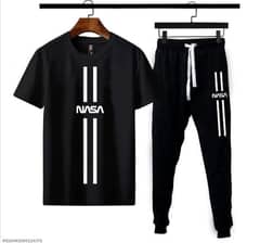 2 pcs men's polyester printed track suit