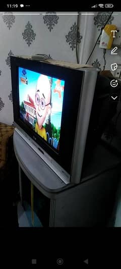 LG TV WITH TV TROLLEY