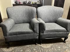 Single 2 Seater Sofa Grey color Chinyoti Lakri