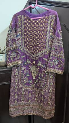 Fancy 3 piece stitched sharara set. Medium size MNR designer
