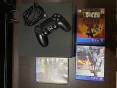 Playstation 4 Slim 500GB With Original Controller And 3 Games