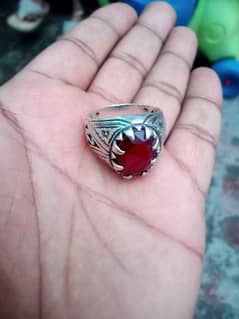 12 carat African Yakut 8 mase chandi 18 size ring finger
