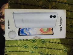 Samsung Galaxy a04 for sale white colour 4/64 gb with box charger