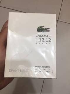 lacoste white blanc and lattafa oud for glory for sale