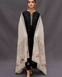 3 pcs women's unstitched embroidered suit