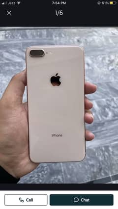 Iphone 8plus offical pta approved gold color 8.5/10 battery change
