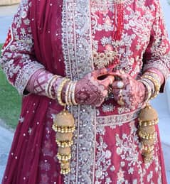 Handmade stone work bridal lenga for sale in wah  cantt