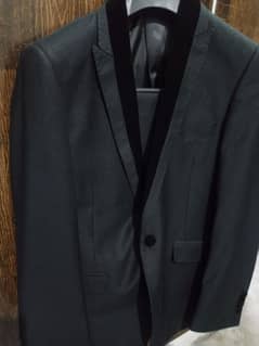 new latest Charcoal two piece wedding coat and pant,