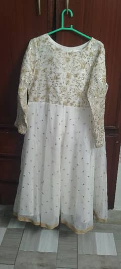 pure white chiffon frock