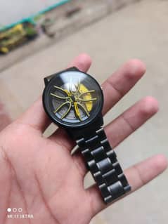 Rotation car wheel watch