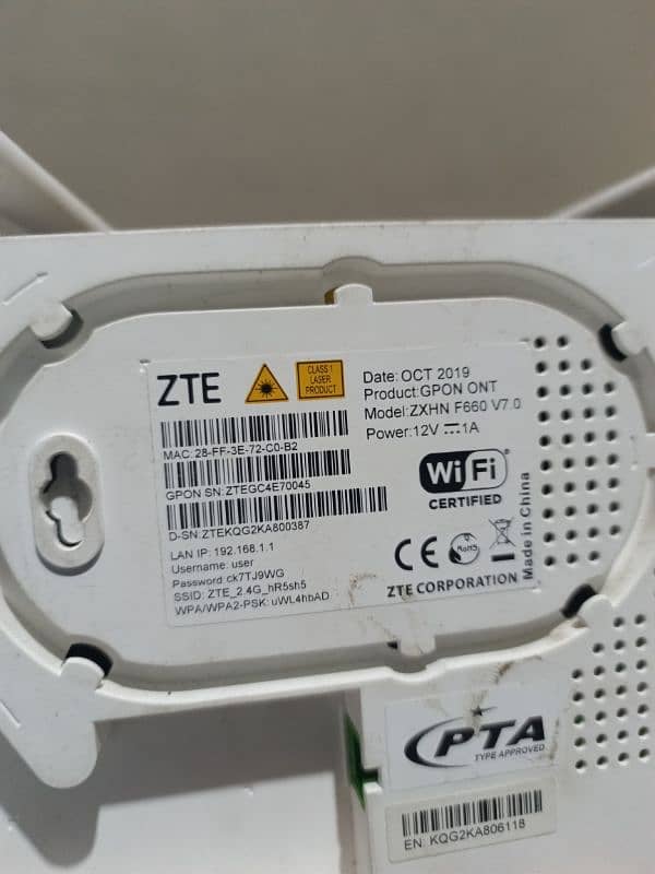 PTCL FIBER GPON MODEM AND ROUTER 1