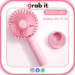 Handheld Fan | Portable Rechargeable Fan | Mobile Stand Fan | Compact