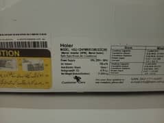 Haier 1 HUS 12HFMN 2 season Used