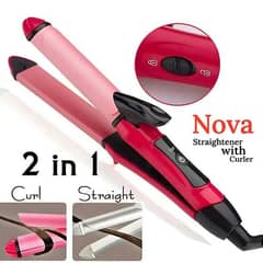 2 in 1 lightweight hair straightener and curler