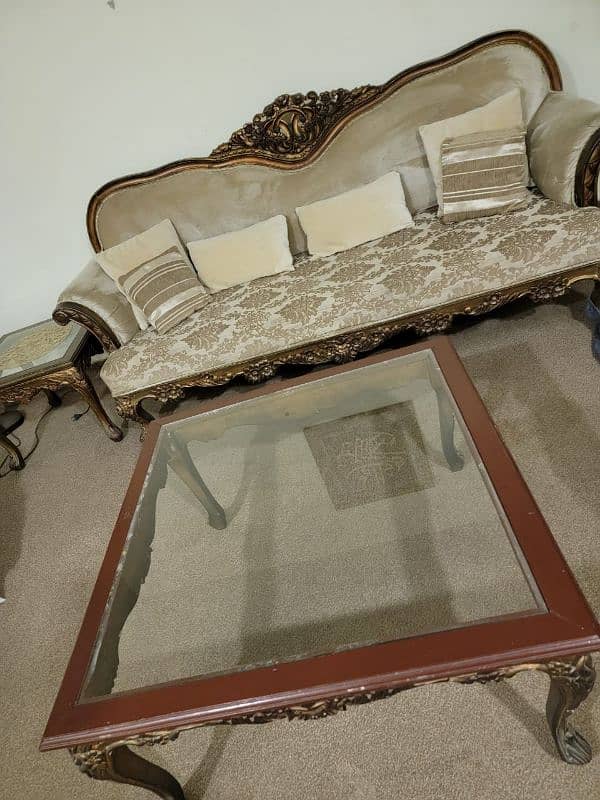 sofa set with center and side tables 0