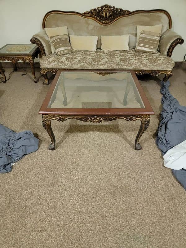 sofa set with center and side tables 2
