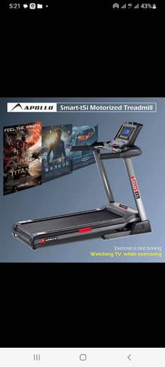 Treadmill Appolo Used like new Smart lcd