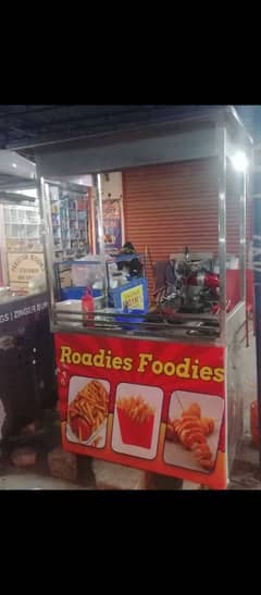 fries Counter with Fryer & Steamer