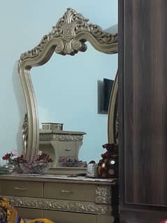 King Size Bed with Side table and dressing table