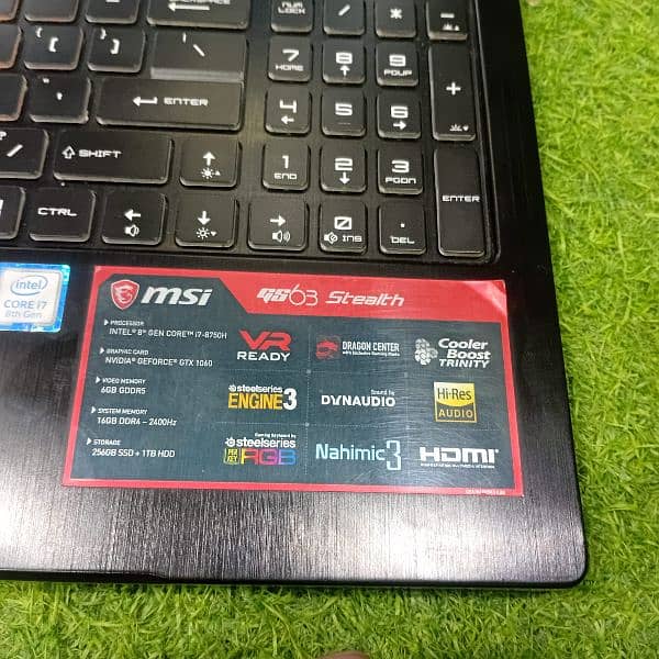 MSI gaming laptop,i7 8th gen, GTX 1060 ,6gb 4