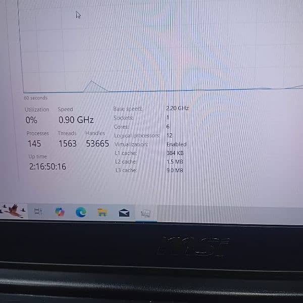 MSI gaming laptop,i7 8th gen, GTX 1060 ,6gb 12